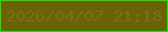 文字の大きさ：1、枠の色：08ec09、背景の色：6a6204、文字の色：7b6d20 無料ブログパーツのブログ時計