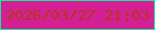 文字の大きさ：5、枠の色：08f19b、背景の色：d52095、文字の色：b13721 無料ブログパーツのブログ時計