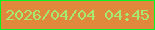 文字の大きさ：1、枠の色：08f523、背景の色：e0893c、文字の色：a6ea72 無料ブログパーツのブログ時計