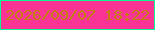文字の大きさ：3、枠の色：08fa92、背景の色：f93494、文字の色：c67e10 無料ブログパーツのブログ時計