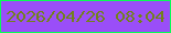 文字の大きさ：3、枠の色：08fc56、背景の色：9a4ef8、文字の色：72811c 無料ブログパーツのブログ時計