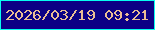 文字の大きさ：1、枠の色：08feef、背景の色：0c0185、文字の色：eabe94 無料ブログパーツのブログ時計