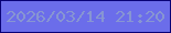 文字の大きさ：2、枠の色：090076、背景の色：6b6dea、文字の色：8795d2 無料ブログパーツのブログ時計