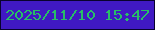 文字の大きさ：4、枠の色：09022e、背景の色：4019c3、文字の色：28be67 無料ブログパーツのブログ時計