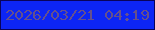 文字の大きさ：3、枠の色：09035b、背景の色：0d25f5、文字の色：65508d 無料ブログパーツのブログ時計