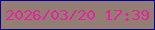 文字の大きさ：4、枠の色：09038d、背景の色：937e74、文字の色：e821a1 無料ブログパーツのブログ時計