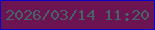 文字の大きさ：2、枠の色：0903c9、背景の色：6c1352、文字の色：486367 無料ブログパーツのブログ時計