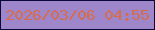 文字の大きさ：2、枠の色：090838、背景の色：9d86ca、文字の色：d66b4e 無料ブログパーツのブログ時計