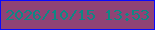 文字の大きさ：4、枠の色：0909fe、背景の色：8f4375、文字の色：0d8884 無料ブログパーツのブログ時計