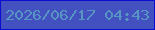 文字の大きさ：2、枠の色：090cd1、背景の色：4350c0、文字の色：5795c3 無料ブログパーツのブログ時計