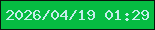 文字の大きさ：3、枠の色：09130b、背景の色：06bc42、文字の色：c4edeb 無料ブログパーツのブログ時計