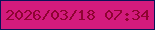文字の大きさ：2、枠の色：091358、背景の色：d31b7d、文字の色：8f0431 無料ブログパーツのブログ時計