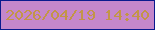 文字の大きさ：4、枠の色：091a8e、背景の色：c487cb、文字の色：c39547 無料ブログパーツのブログ時計