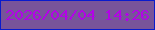文字の大きさ：4、枠の色：091bcd、背景の色：78549a、文字の色：b303e7 無料ブログパーツのブログ時計