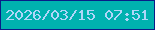 文字の大きさ：1、枠の色：091c88、背景の色：00b1af、文字の色：b0d6f9 無料ブログパーツのブログ時計