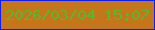 文字の大きさ：4、枠の色：091efc、背景の色：c5751a、文字の色：58b92e 無料ブログパーツのブログ時計