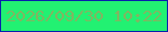 文字の大きさ：2、枠の色：091fad、背景の色：22f172、文字の色：80b661 無料ブログパーツのブログ時計