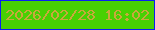 文字の大きさ：4、枠の色：091ff1、背景の色：47d003、文字の色：c8a83c 無料ブログパーツのブログ時計