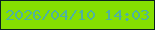 文字の大きさ：2、枠の色：092020、背景の色：85df01、文字の色：4fb2a0 無料ブログパーツのブログ時計
