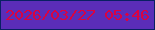 文字の大きさ：3、枠の色：092063、背景の色：5b2db8、文字の色：d90342 無料ブログパーツのブログ時計