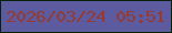 文字の大きさ：3、枠の色：09210b、背景の色：5d5ba0、文字の色：953a31 無料ブログパーツのブログ時計