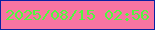 文字の大きさ：5、枠の色：0921a3、背景の色：f875a2、文字の色：51f93d 無料ブログパーツのブログ時計