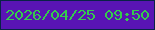 文字の大きさ：5、枠の色：092247、背景の色：5914b4、文字の色：35cb4d 無料ブログパーツのブログ時計