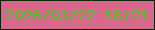 文字の大きさ：1、枠の色：092303、背景の色：d6688b、文字の色：44cc16 無料ブログパーツのブログ時計