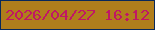 文字の大きさ：3、枠の色：09285b、背景の色：b07e1c、文字の色：c01765 無料ブログパーツのブログ時計
