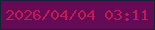 文字の大きさ：3、枠の色：092a35、背景の色：650b55、文字の色：c21a55 無料ブログパーツのブログ時計