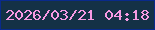 文字の大きさ：3、枠の色：092a8b、背景の色：143146、文字の色：f79ae4 無料ブログパーツのブログ時計
