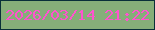 文字の大きさ：2、枠の色：092f39、背景の色：86ae79、文字の色：ff53ce 無料ブログパーツのブログ時計