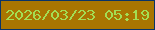文字の大きさ：3、枠の色：093369、背景の色：a97501、文字の色：a3dd53 無料ブログパーツのブログ時計