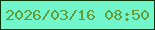 文字の大きさ：5、枠の色：093507、背景の色：71f7cb、文字の色：639c36 無料ブログパーツのブログ時計