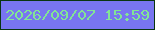 文字の大きさ：4、枠の色：093510、背景の色：7875f0、文字の色：82e495 無料ブログパーツのブログ時計