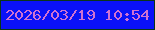 文字の大きさ：1、枠の色：093618、背景の色：0a11f8、文字の色：d072d1 無料ブログパーツのブログ時計