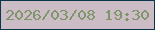文字の大きさ：5、枠の色：09364b、背景の色：ccbcc5、文字の色：7d9569 無料ブログパーツのブログ時計