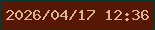 文字の大きさ：2、枠の色：093833、背景の色：571705、文字の色：ddb690 無料ブログパーツのブログ時計