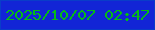 文字の大きさ：5、枠の色：093dc9、背景の色：1225d6、文字の色：05bb16 無料ブログパーツのブログ時計