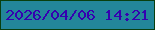 文字の大きさ：4、枠の色：093f0e、背景の色：23869a、文字の色：3501b0 無料ブログパーツのブログ時計