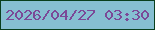 文字の大きさ：4、枠の色：093f1d、背景の色：86bfd2、文字の色：7b4997 無料ブログパーツのブログ時計