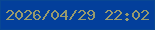 文字の大きさ：5、枠の色：094793、背景の色：033f9b、文字の色：989a6e 無料ブログパーツのブログ時計