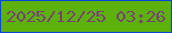 文字の大きさ：1、枠の色：0948d5、背景の色：5cb20b、文字の色：774470 無料ブログパーツのブログ時計