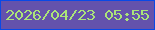 文字の大きさ：1、枠の色：0949e6、背景の色：6452ac、文字の色：abe479 無料ブログパーツのブログ時計