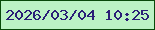 文字の大きさ：1、枠の色：094a0a、背景の色：bcf3c5、文字の色：2b1e77 無料ブログパーツのブログ時計