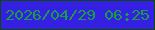 文字の大きさ：3、枠の色：094b07、背景の色：351fe3、文字の色：149f42 無料ブログパーツのブログ時計