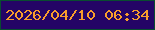 文字の大きさ：3、枠の色：094c30、背景の色：240466、文字の色：f89d2c 無料ブログパーツのブログ時計
