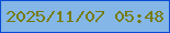 文字の大きさ：1、枠の色：094cd3、背景の色：84b6e7、文字の色：767b0e 無料ブログパーツのブログ時計