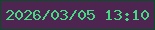 文字の大きさ：2、枠の色：094d27、背景の色：4e2551、文字の色：45d983 無料ブログパーツのブログ時計