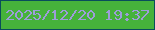 文字の大きさ：5、枠の色：094d5b、背景の色：46b23b、文字の色：9d9dda 無料ブログパーツのブログ時計
